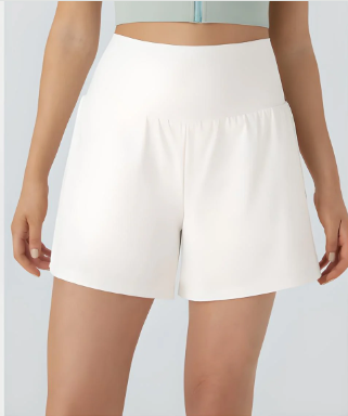 2-i-1 Høytlivs Yogashorts for Hverdag og Trening