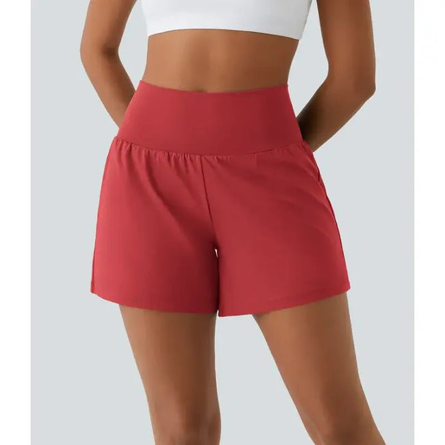 2-i-1 Høytlivs Yogashorts for Hverdag og Trening