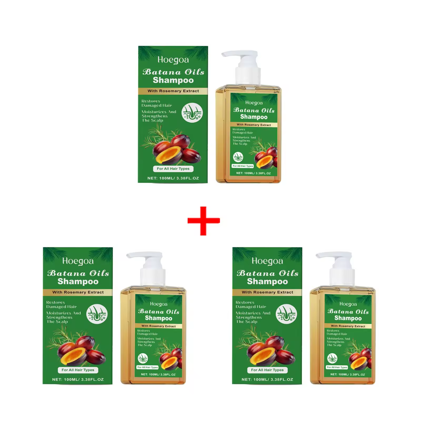 Shampoo med Batanaolje - Hårvekst og Pleie