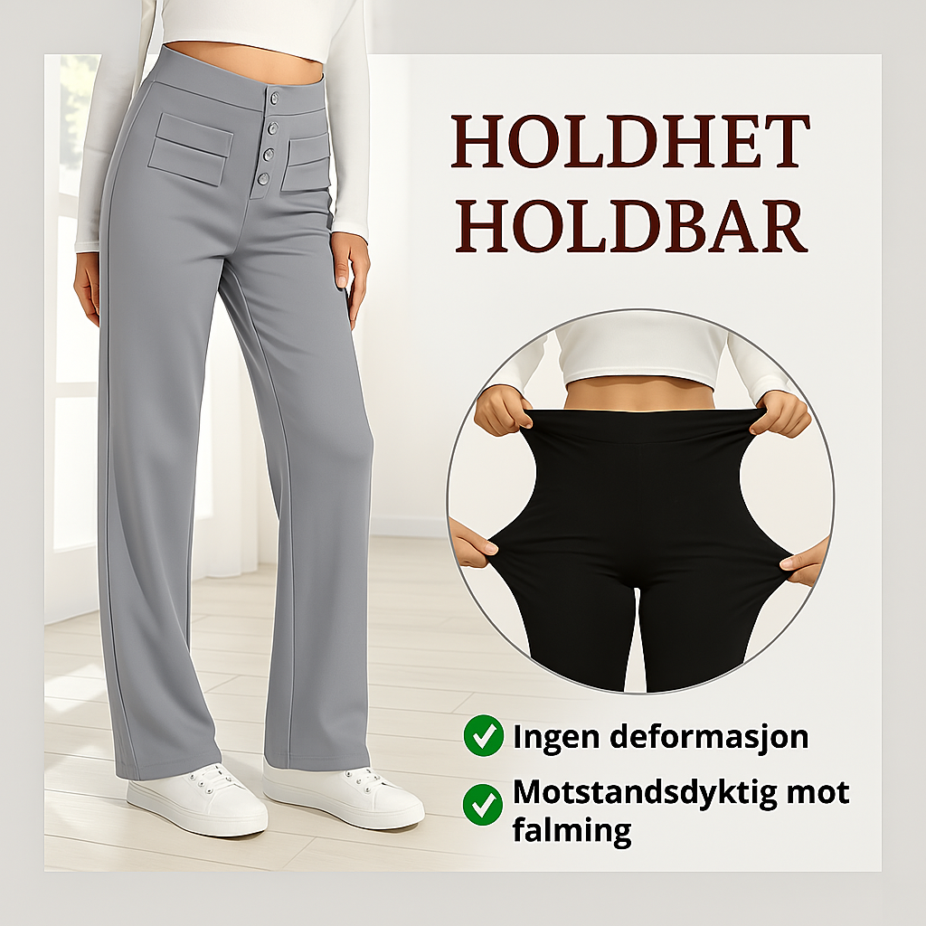 Livalekker™ – Komfortabel Bukse med Rett Ben og Høy Midje