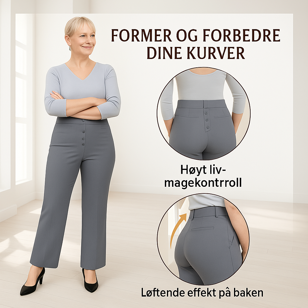 Livalekker™ – Komfortabel Bukse med Rett Ben og Høy Midje