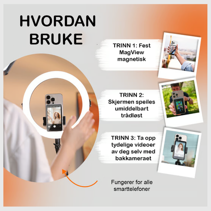 VlogCam™ – MagSafe selfie-skjerm