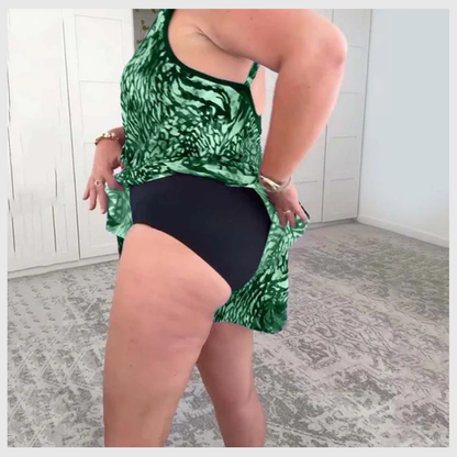 Trykkbar Badebukse Uten Ermer med V-hals – Komfort og Utrolig Stil