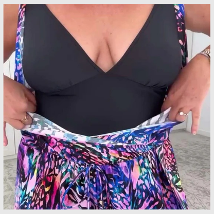 Trykkbar Badebukse Uten Ermer med V-hals – Komfort og Utrolig Stil