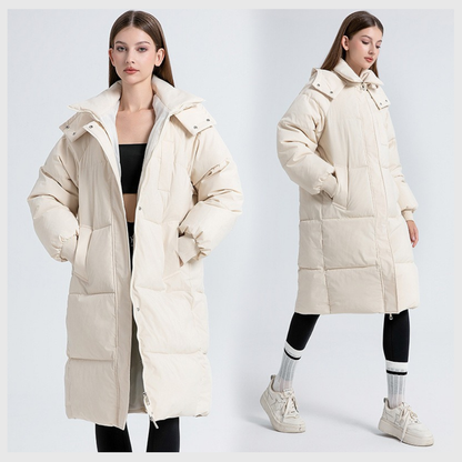 Nordica™ – Lang Vinterjakke med Hette