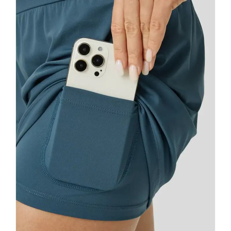 2-i-1 Høytlivs Yogashorts for Hverdag og Trening