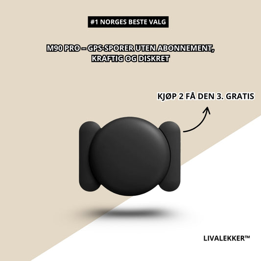 M90 PRO – GPS-sporer uten abonnement, kraftig og diskret