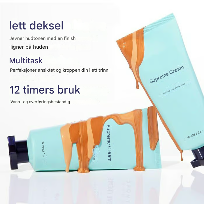 Supreme Cream – Fuktighetskrem, concealer og dekkevne i ett – Lett og vannfast