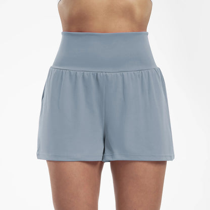 2-i-1 Høytlivs Yogashorts for Hverdag og Trening