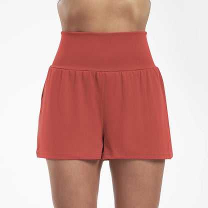 2-i-1 Høytlivs Yogashorts for Hverdag og Trening