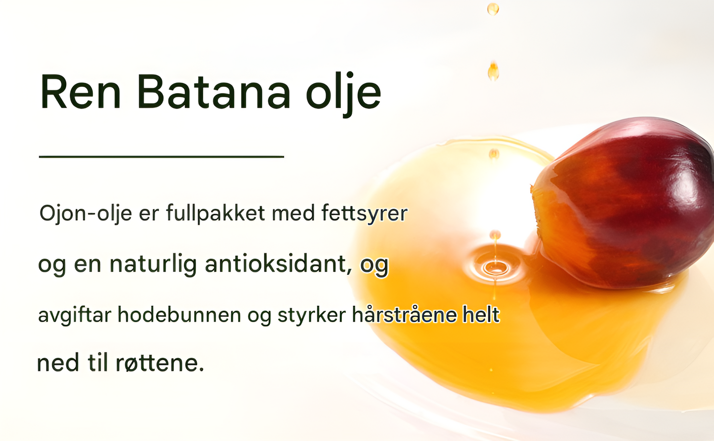 Shampoo med Batanaolje - Hårvekst og Pleie